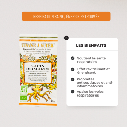 Bio pastilles Sapin-Romarin - sans sucre, naturelles, fabriquées en France