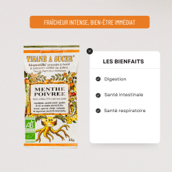 Bio pastilles Menthe Poivrée - sans sucre, naturelles, fabriquées en France