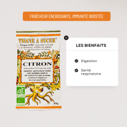Bio pastilles Citron - sans sucre, naturelles, fabriquées en France