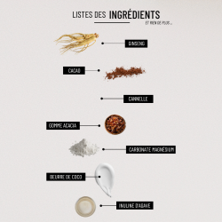 Bio pastilles Ginseng-Cacao - sans sucre, naturelles, fabriquées en France