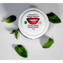 Bio Pastilles Xylitol Menthe – fraîcheur buccale sans sucre, fabriquées en France