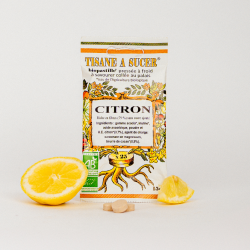 Bio pastilles Citron - sans sucre, naturelles, fabriquées en France