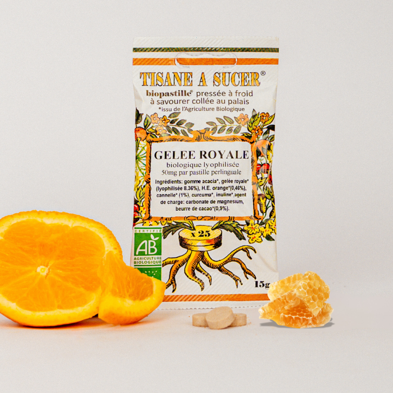 Bio pastilles Gelée Royale - sans sucre, naturelles, fabriquées en France