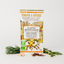 Bio pastilles Sapin-Romarin - sans sucre, naturelles, fabriquées en France