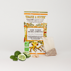 Bio pastilles Thé vert-Bergamote - sans sucre, naturelles, fabriquées en France