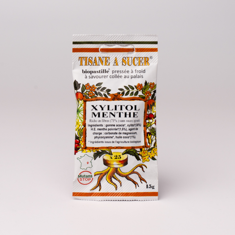 Bio Pastilles Xylitol Menthe – fraîcheur buccale sans sucre, fabriquées en France