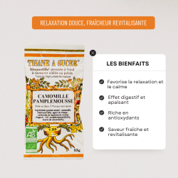 Bio pastilles Camomille-Pamplemousse - sans sucre, naturelles, fabriquées en France